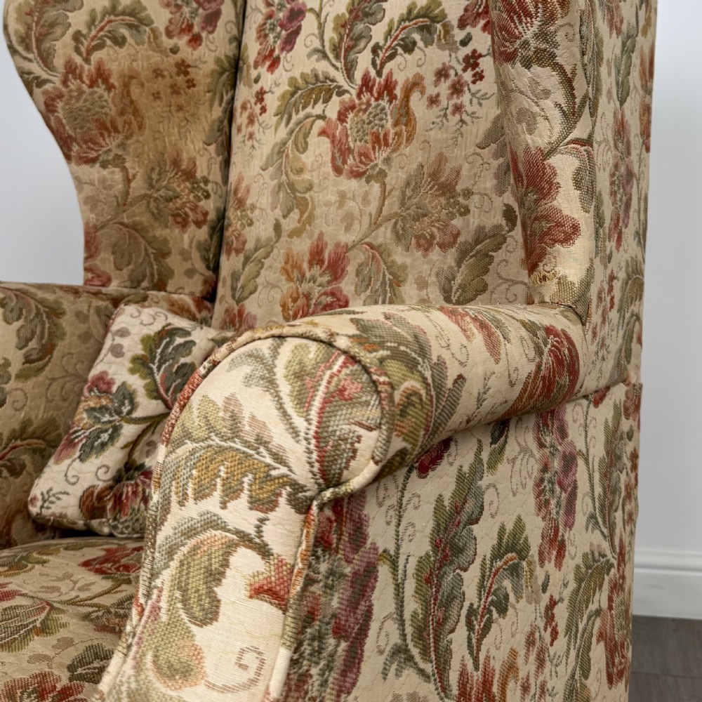 Antique 20th Century Georgian Style Wingback Armchair  View X