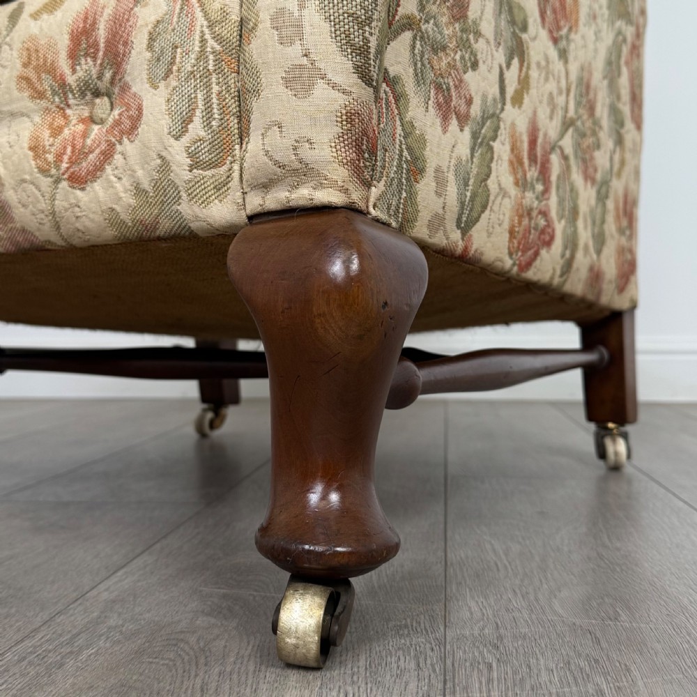 Antique 20th Century Georgian Style Wingback Armchair  View XI