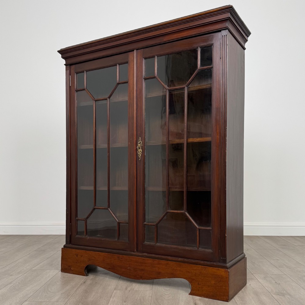 Antique 19th Century Good Quality Display Cabinet In Mahogany  View IV