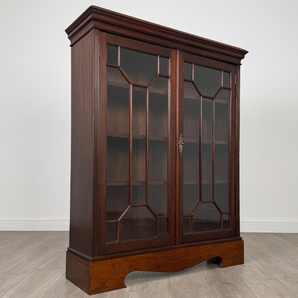 Antique 19th Century Good Quality Display Cabinet In Mahogany  View X
