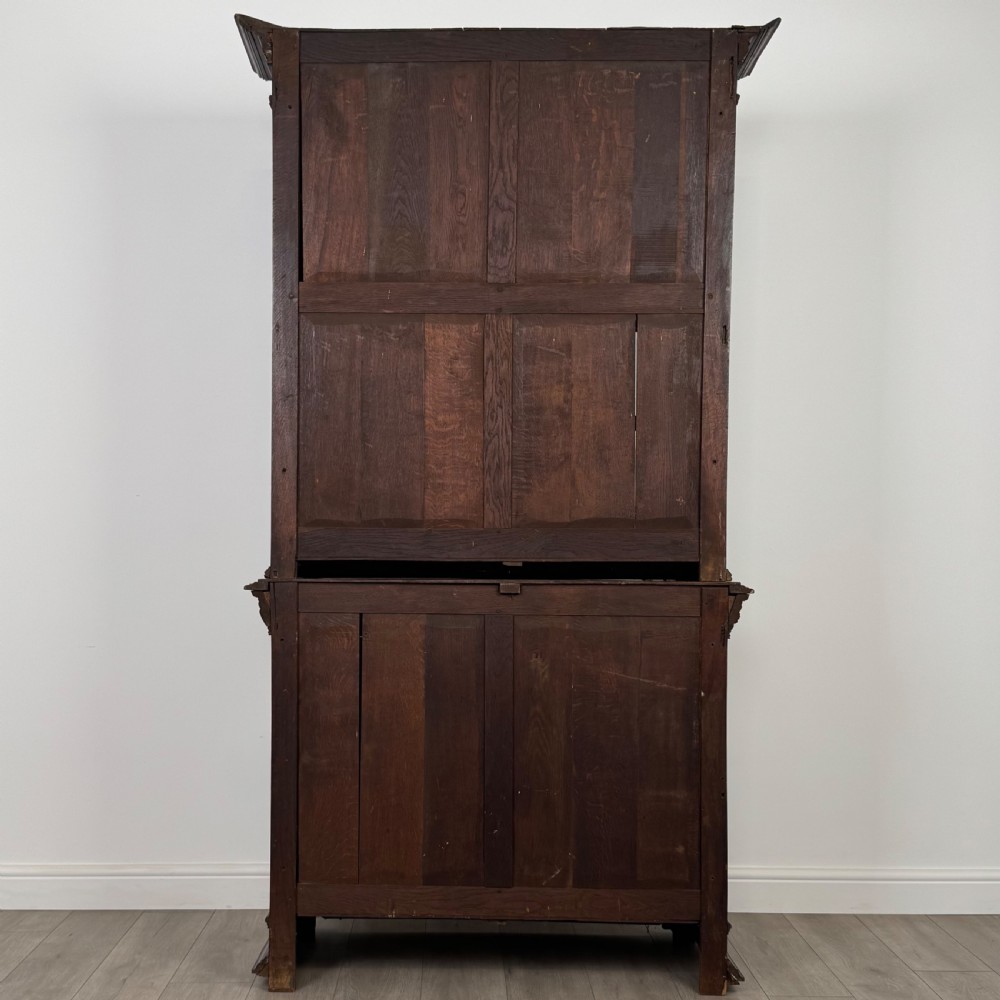 Antique 19th Century Renaissance Revival Bookcase In Oak  View VII