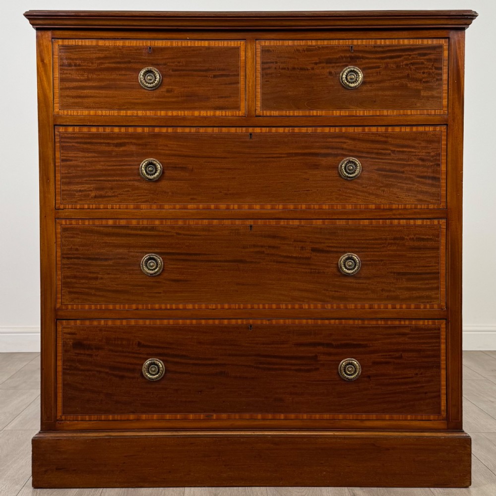 Antique 19th Century Fine Quality Mahogany Chest Of Drawers 