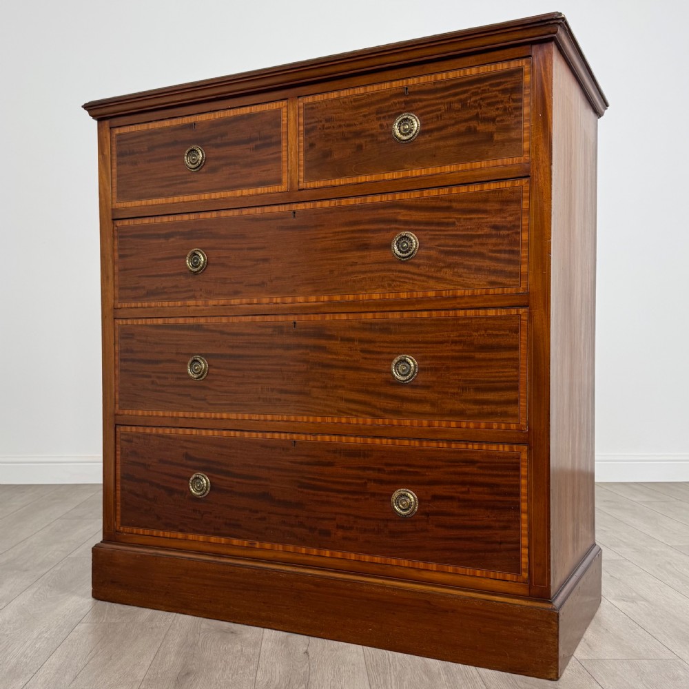 Antique 19th Century Fine Quality Mahogany Chest Of Drawers  View II