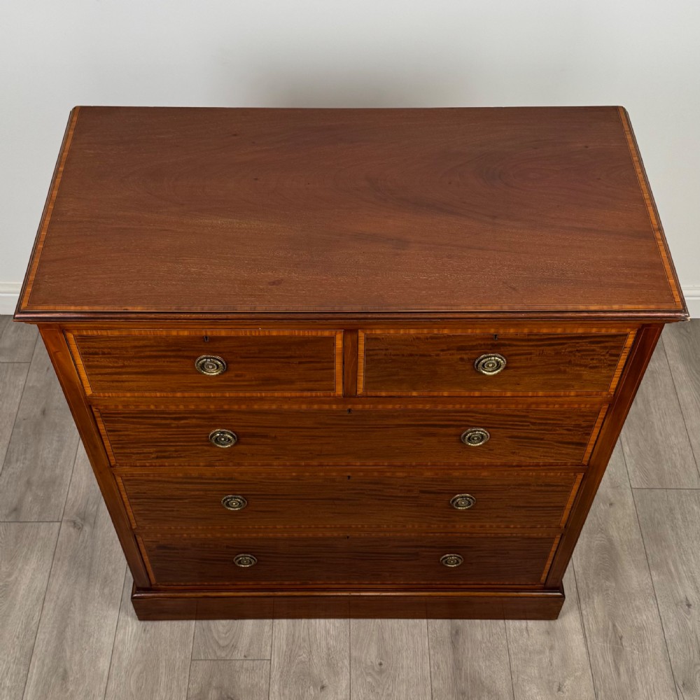 Antique 19th Century Fine Quality Mahogany Chest Of Drawers  View IX
