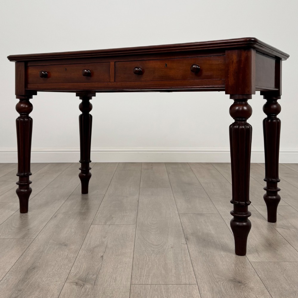 Antique 19th Century Fine Quality Writing Table In Mahogany  View II