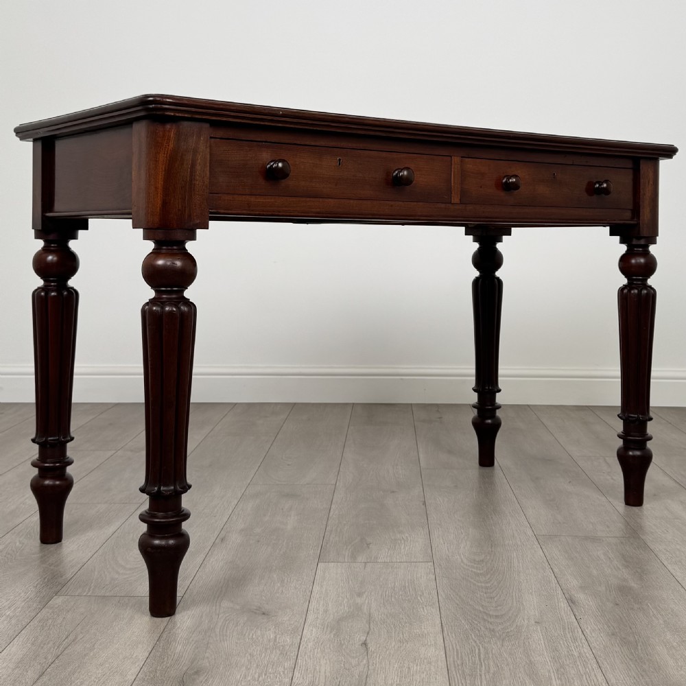 Antique 19th Century Fine Quality Writing Table In Mahogany  View IX