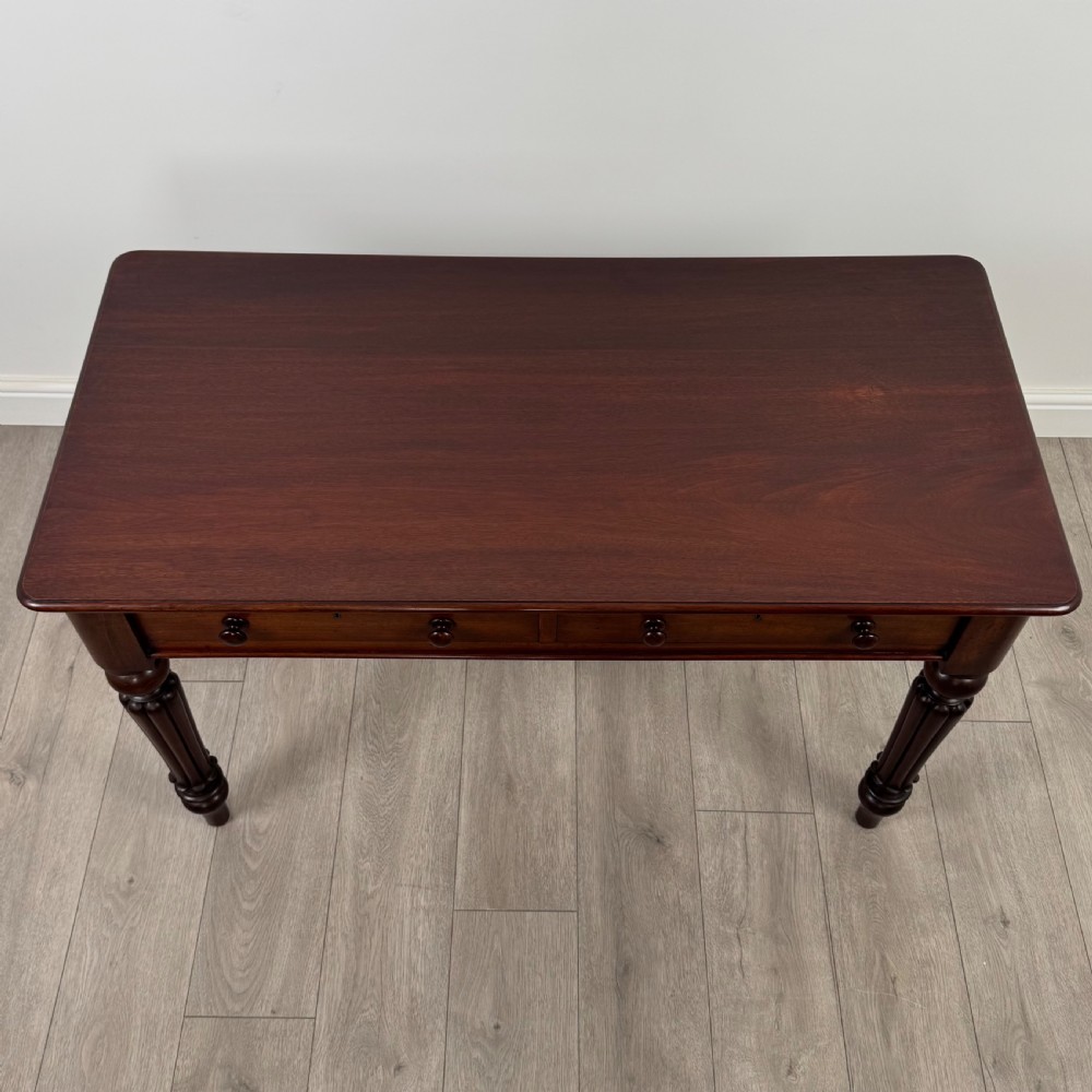 Antique 19th Century Fine Quality Writing Table In Mahogany  View X