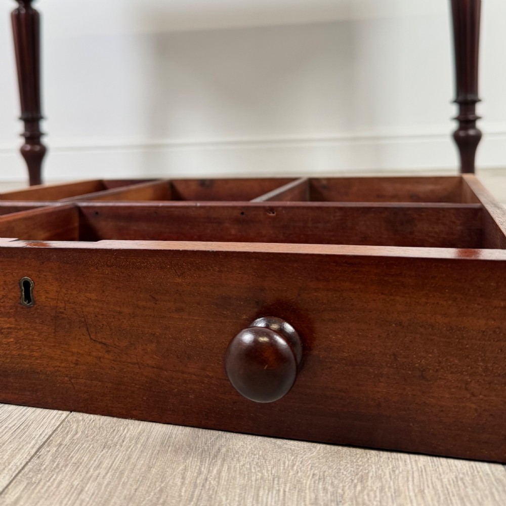 Antique 19th Century Fine Quality Writing Table In Mahogany  View XII