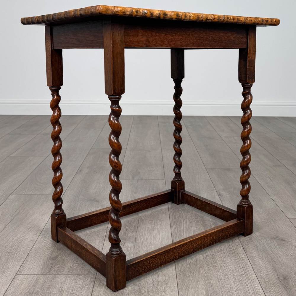  Antique 20th Century Good Quality Side Table In Oak View VIII