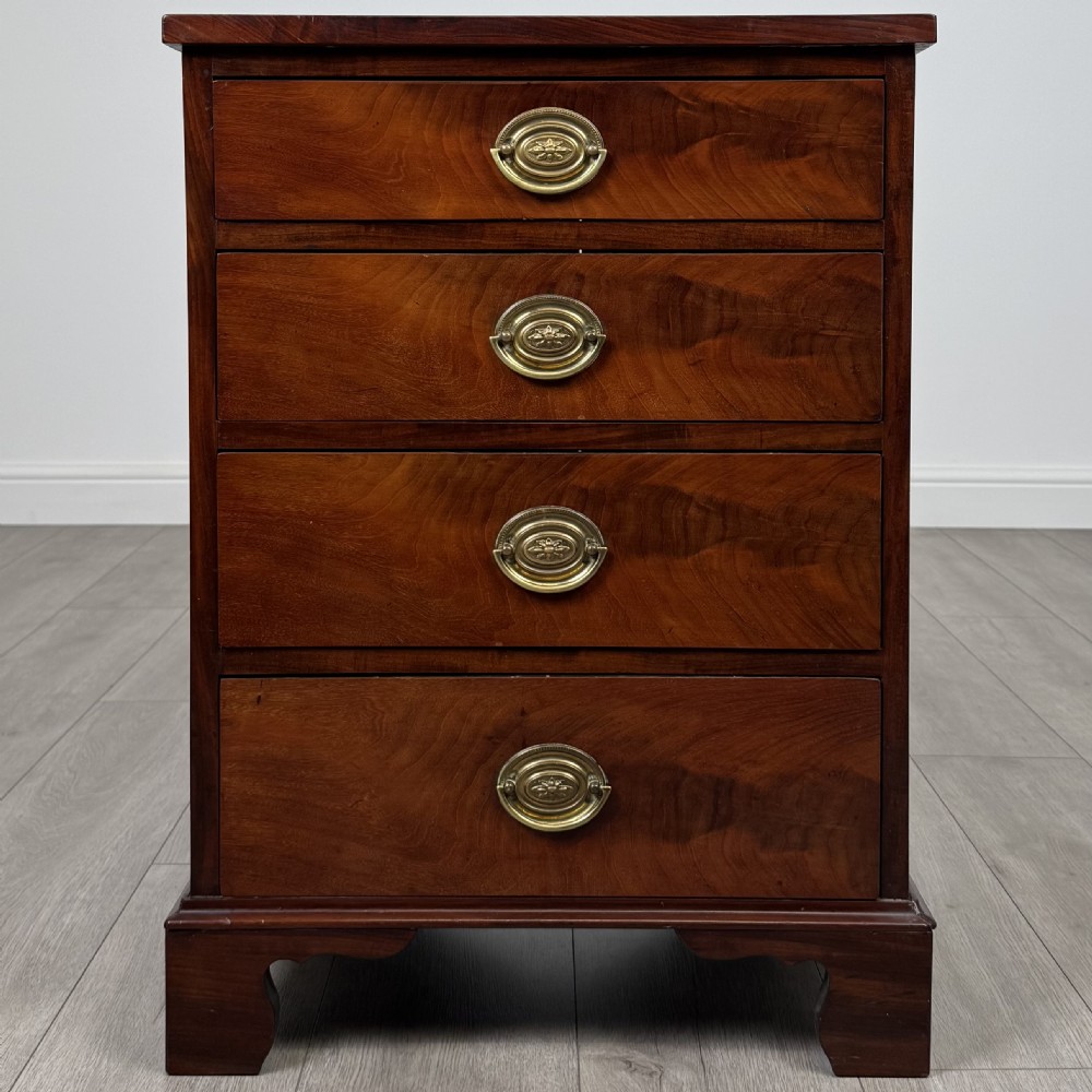 Antique 18th Century Small Mahogany Chest Of Drawers 