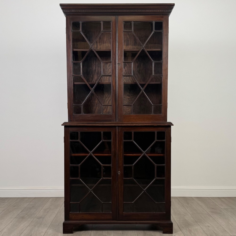 Antique 19th Century Astral Glazed Bookcase In Mahogany  View II