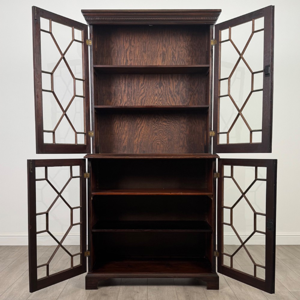 Antique 19th Century Astral Glazed Bookcase In Mahogany  View III