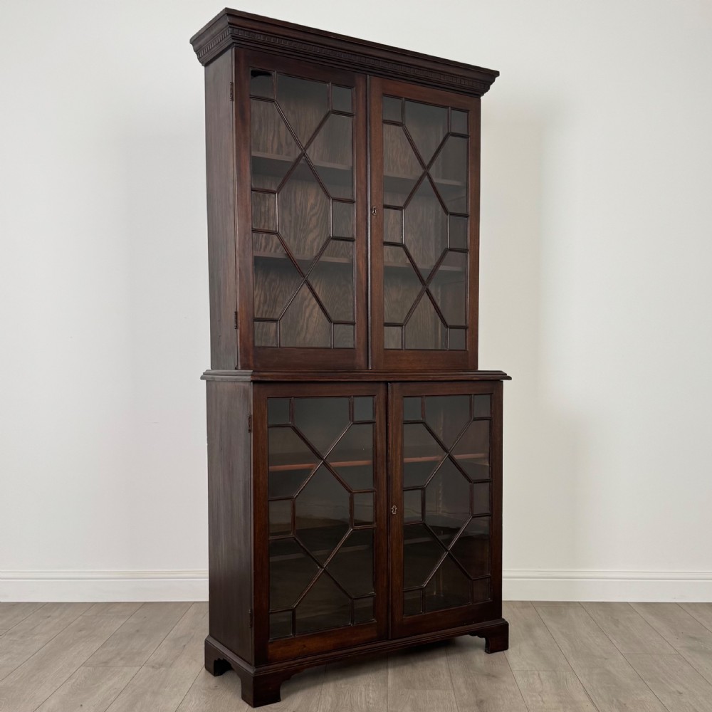 Antique 19th Century Astral Glazed Bookcase In Mahogany  View X
