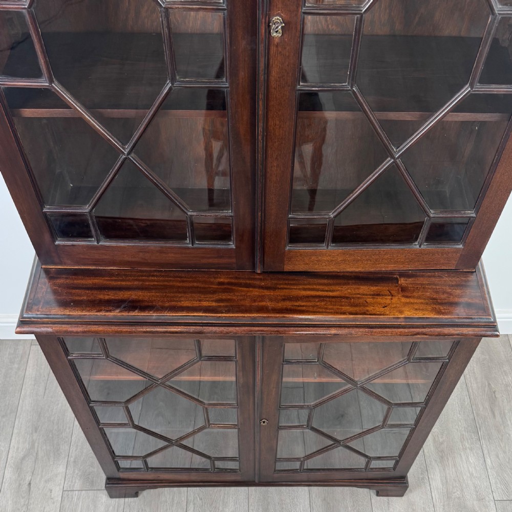 Antique 19th Century Astral Glazed Bookcase In Mahogany  View XI