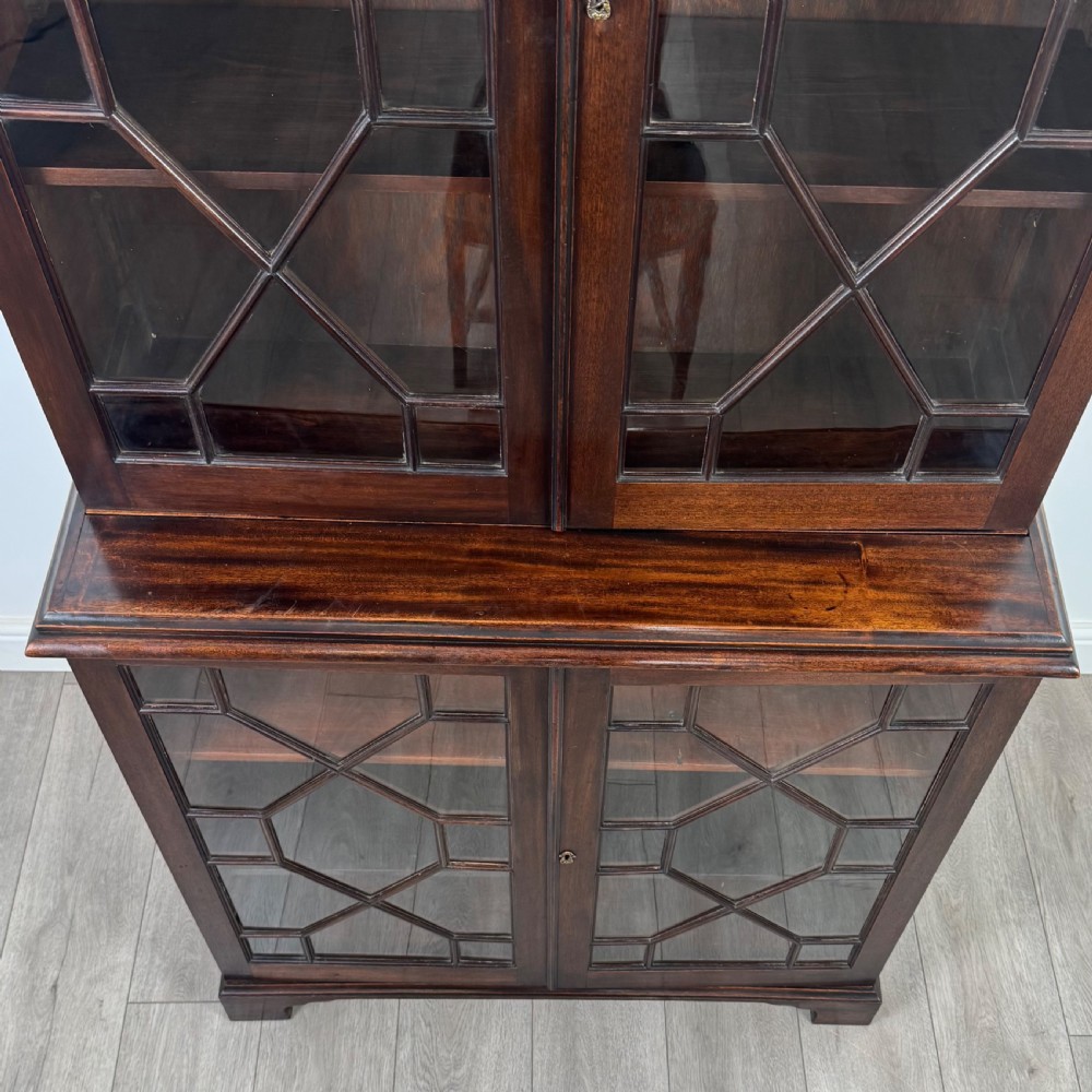 Antique 19th Century Astral Glazed Bookcase In Mahogany  View XII