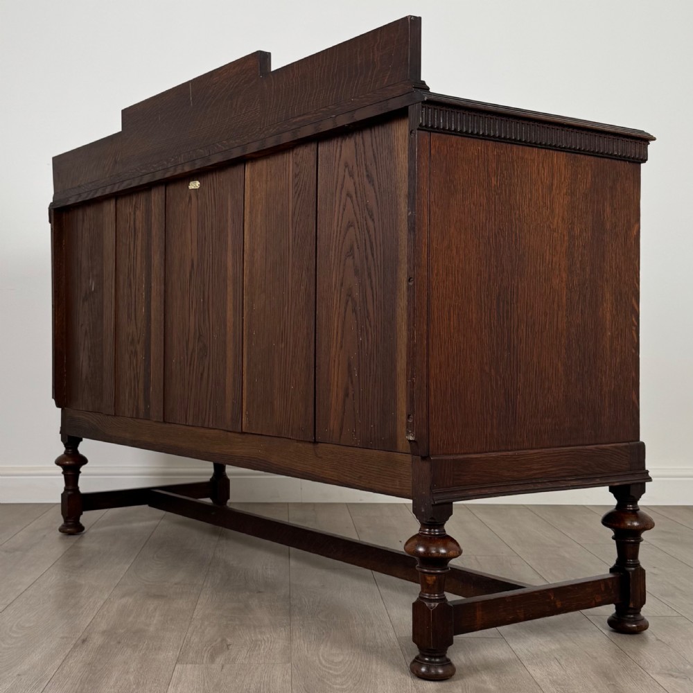 Antique 19th Century Jacobean Style Sideboard In Oak  View VII
