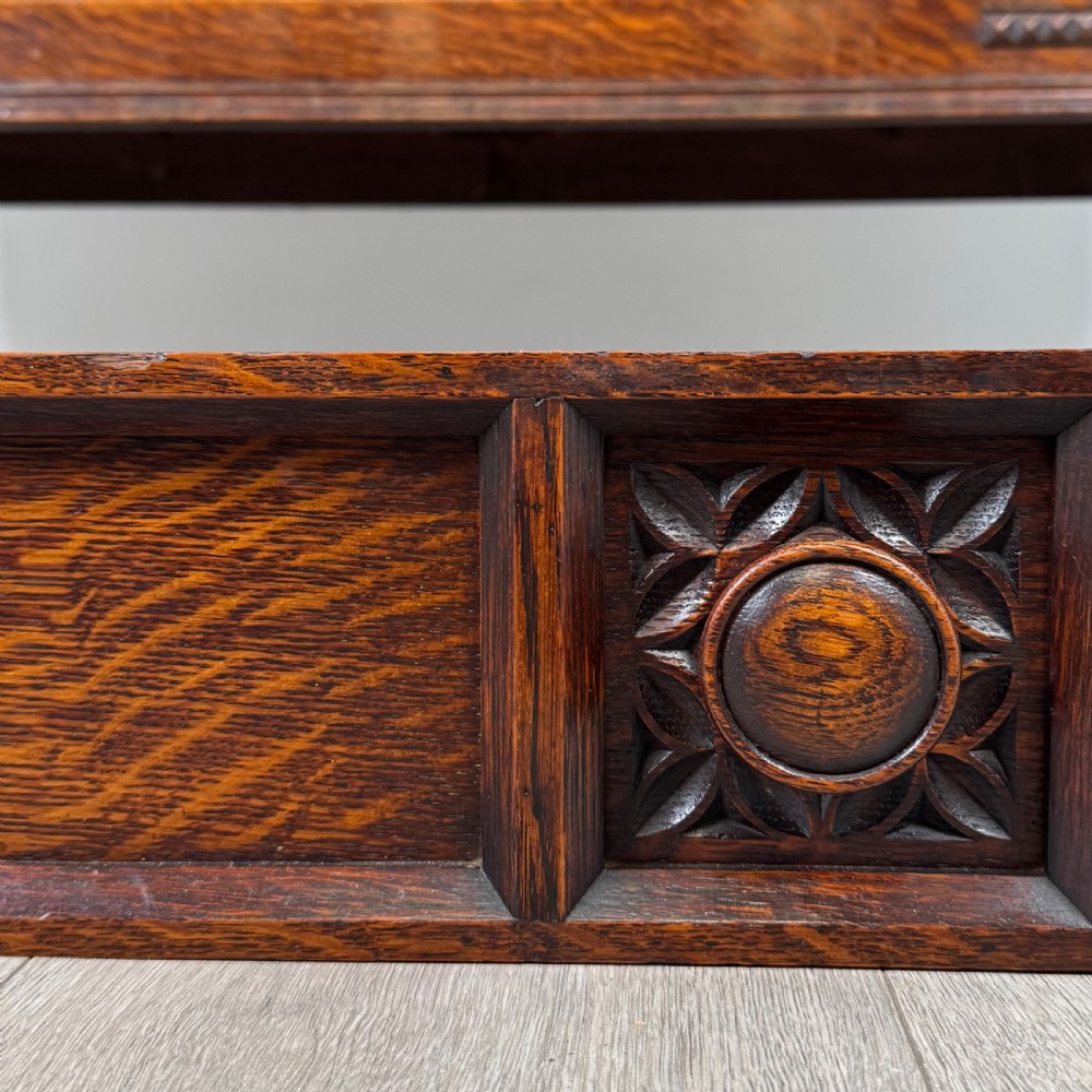 Antique 19th Century Jacobean Style Sideboard In Oak  View XII