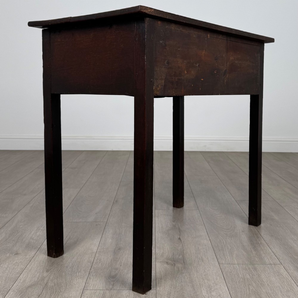  Antique 18th Century Fine Quality Side Table In Oak View IV