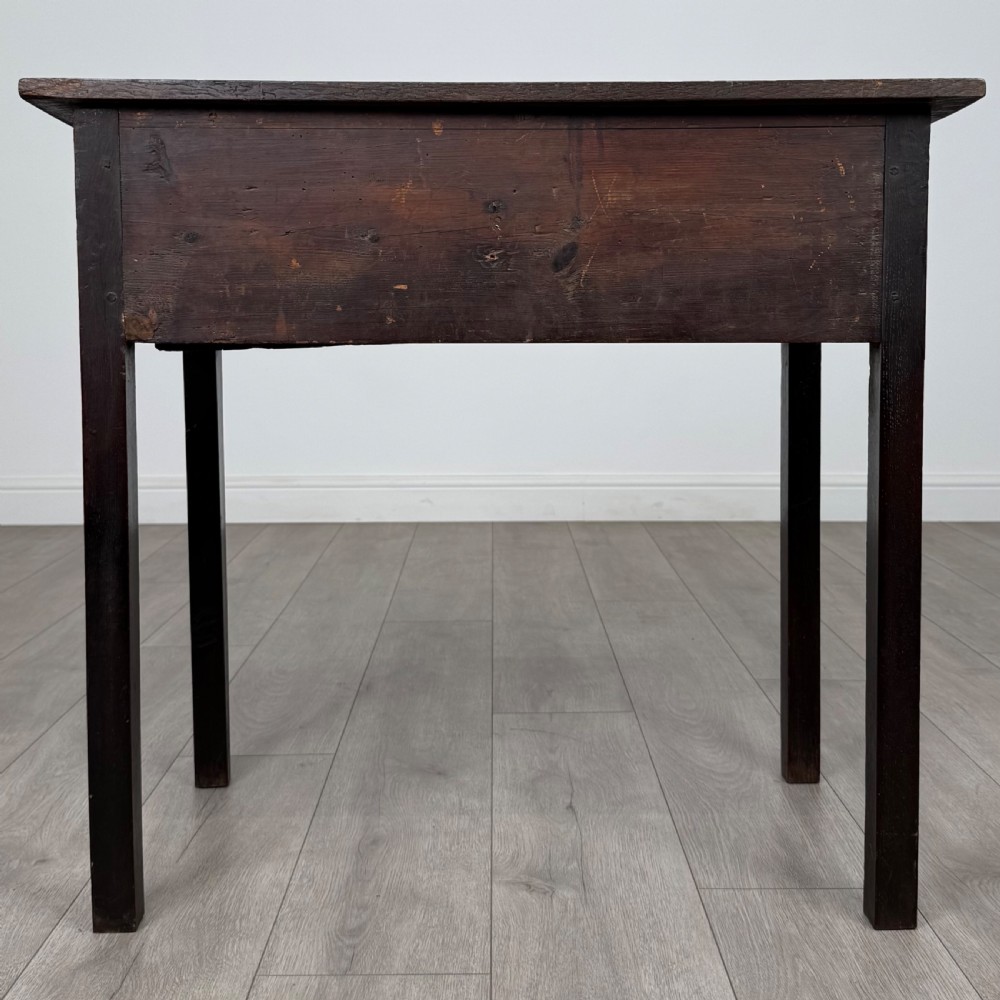  Antique 18th Century Fine Quality Side Table In Oak View V