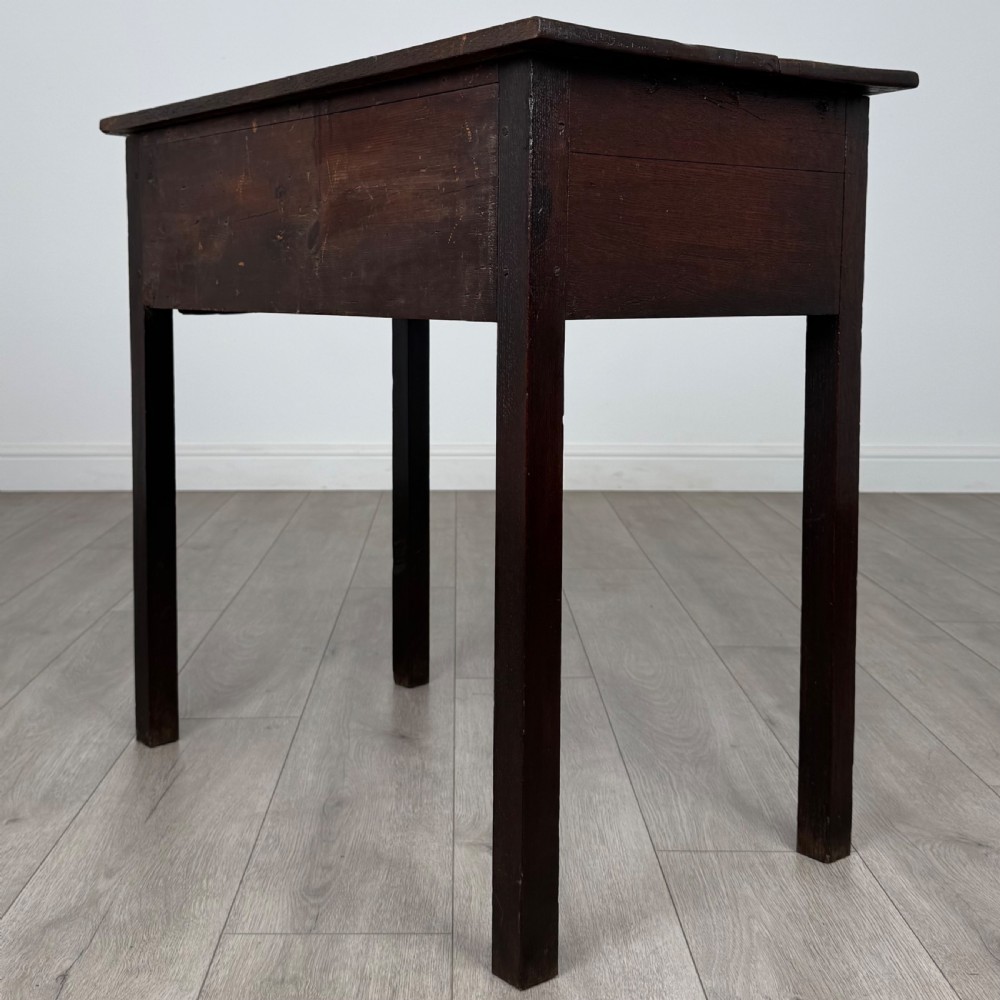  Antique 18th Century Fine Quality Side Table In Oak View VI