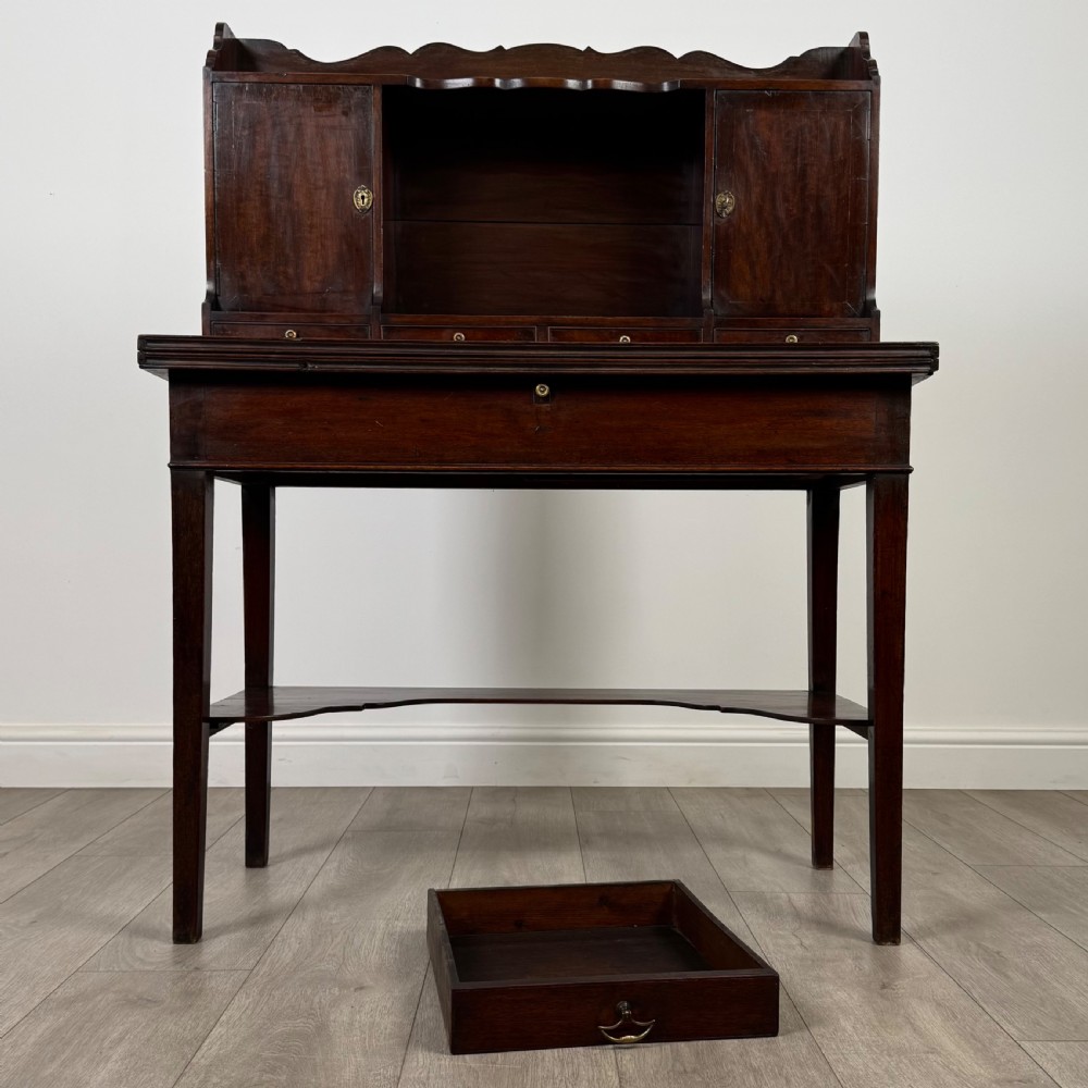 Antique 18th Century Unusual Desk In Mahogany View XII