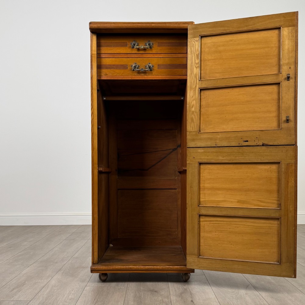  Antique 19th Century Unusual Cabinet In Oak  View II