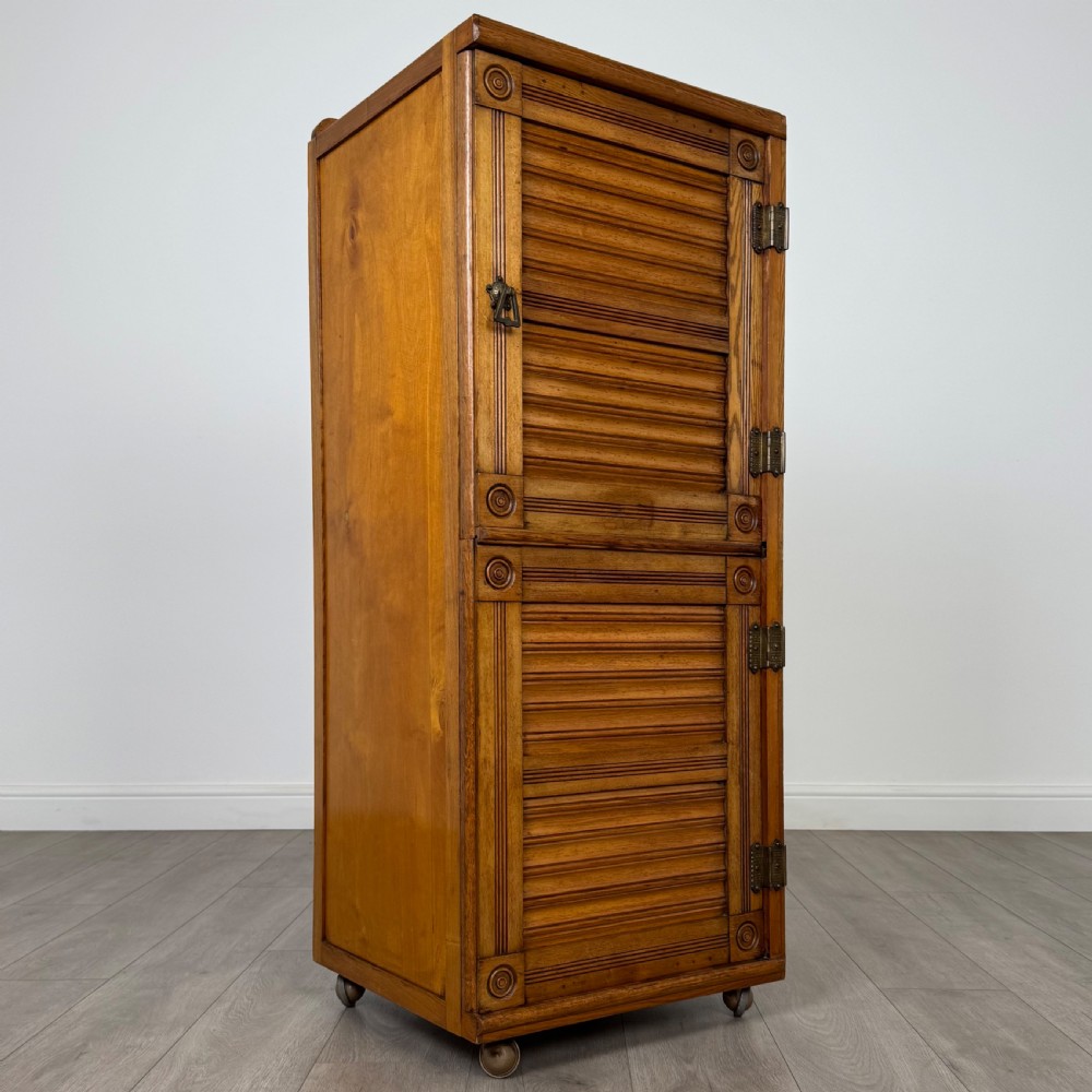  Antique 19th Century Unusual Cabinet In Oak  View IX