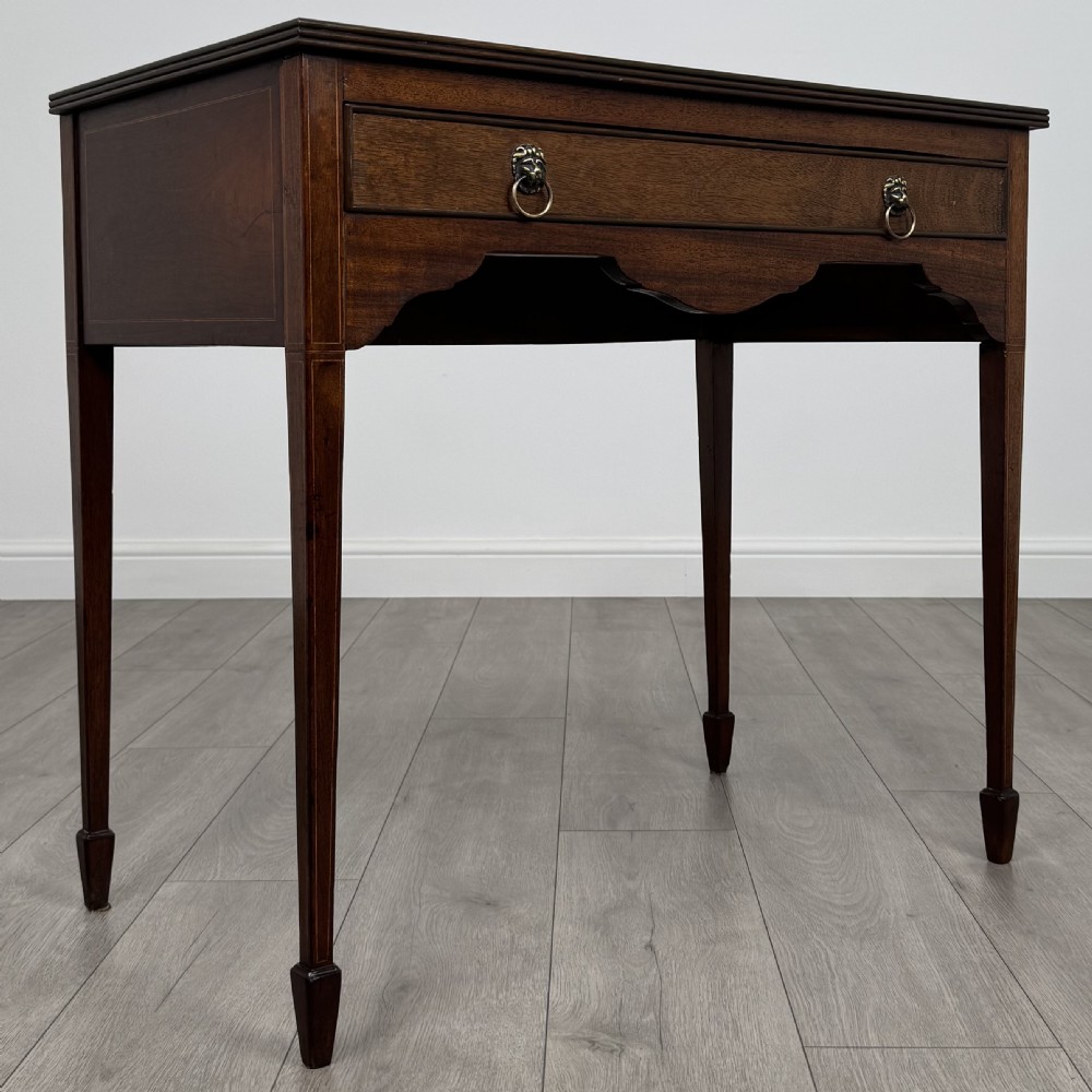 Antique 20th Century Georgian Style Mahogany Writing Table  View VIII