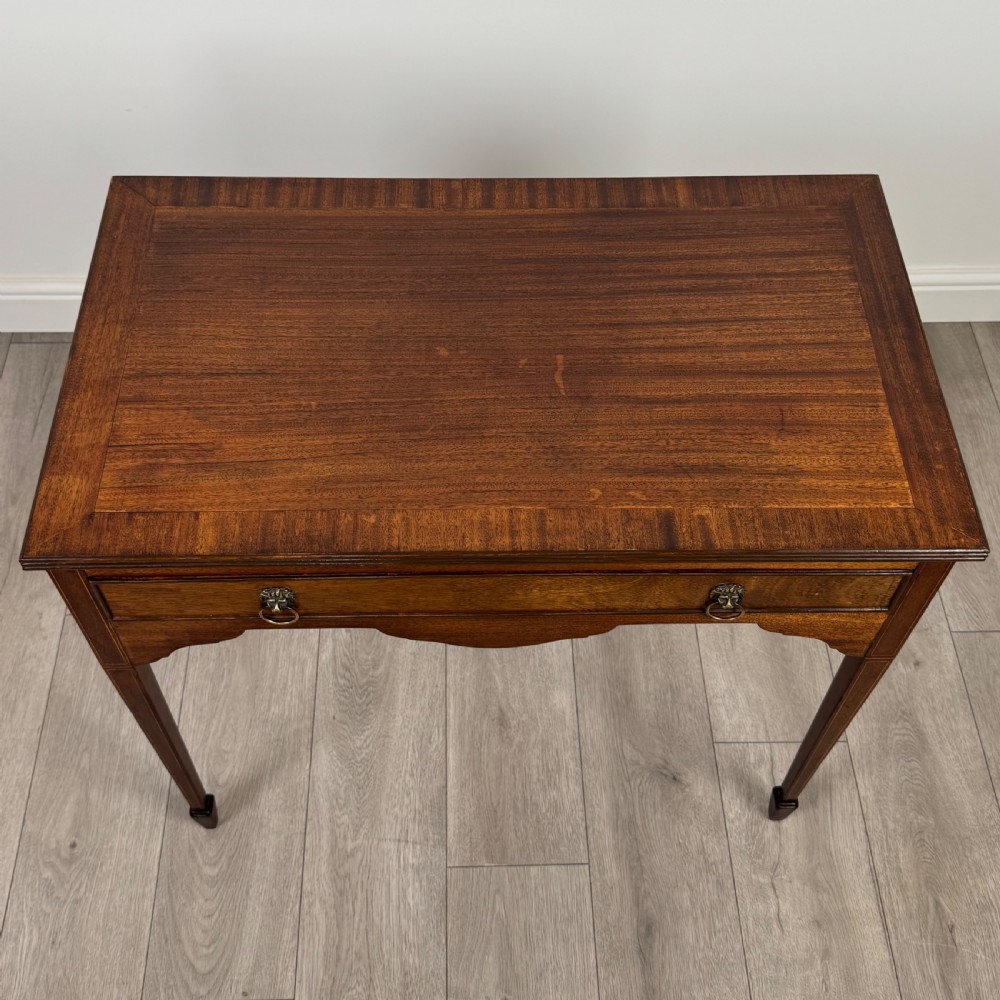 Antique 20th Century Georgian Style Mahogany Writing Table  View IX