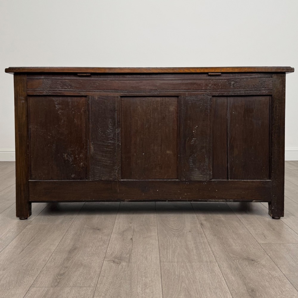 Antique 18th Century Good Quality Carved Oak Coffer  View V