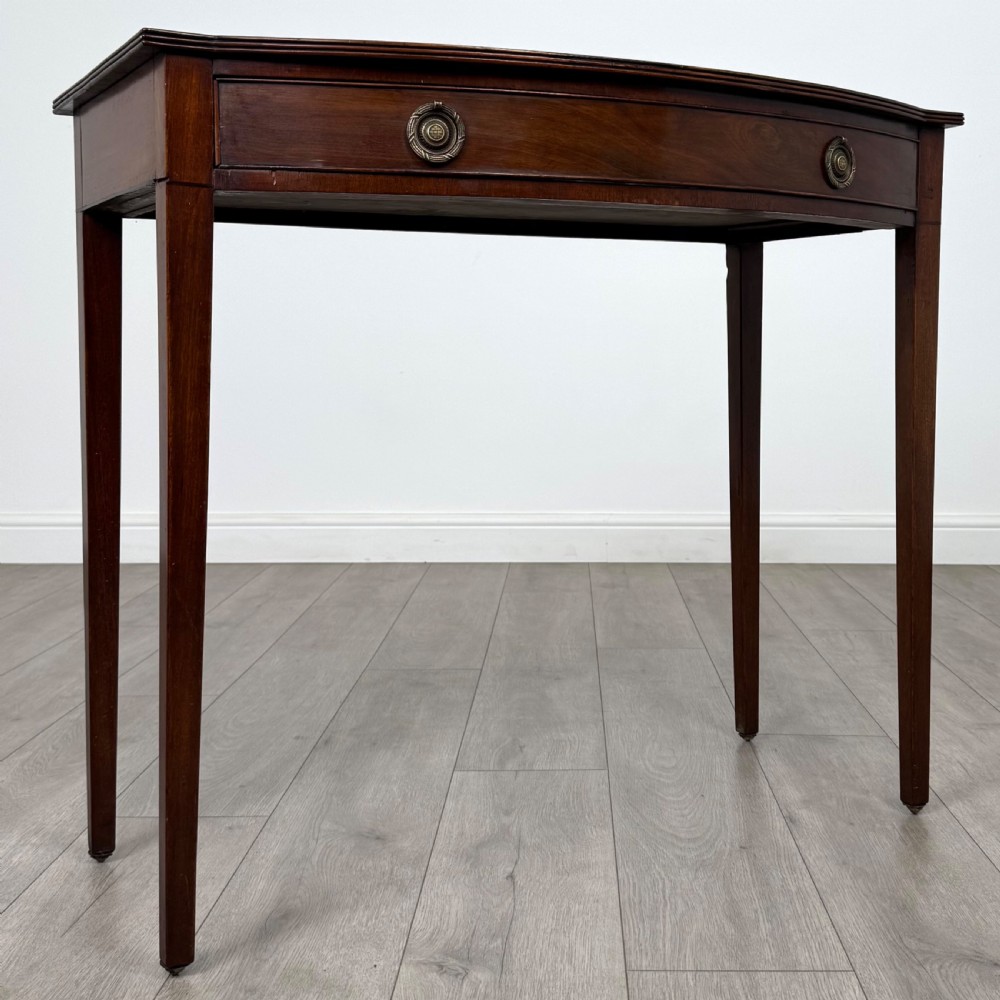  Antique 18th Century Bow Front Writing Table In Mahogany  View VIII