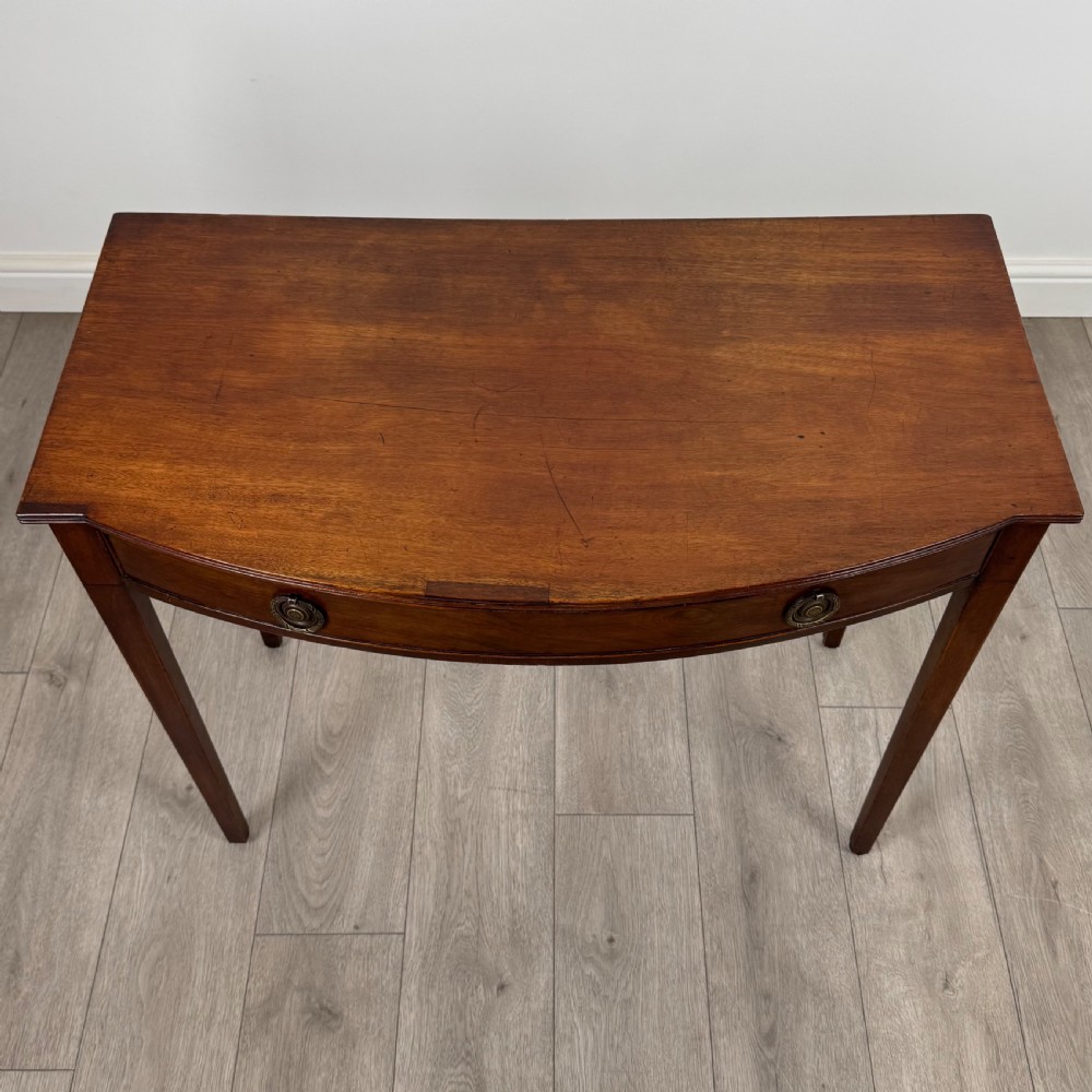  Antique 18th Century Bow Front Writing Table In Mahogany  View IX