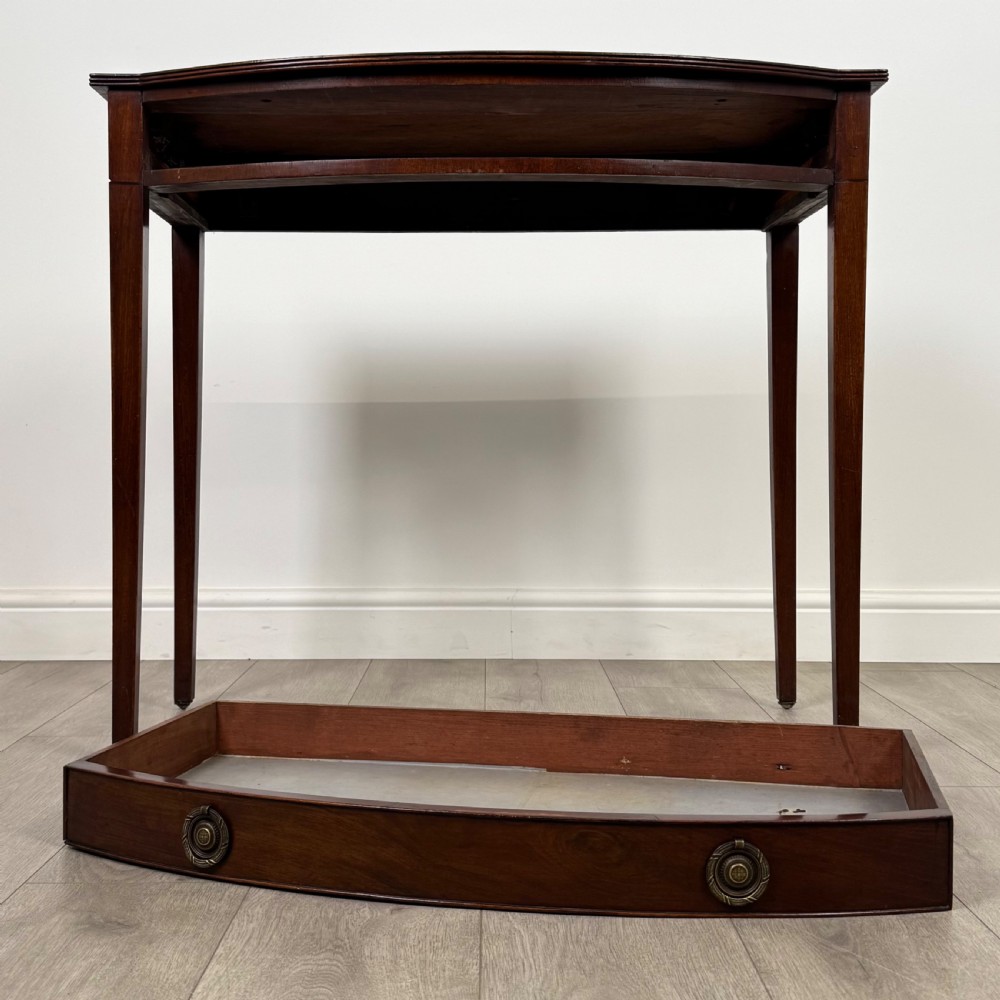  Antique 18th Century Bow Front Writing Table In Mahogany  View X