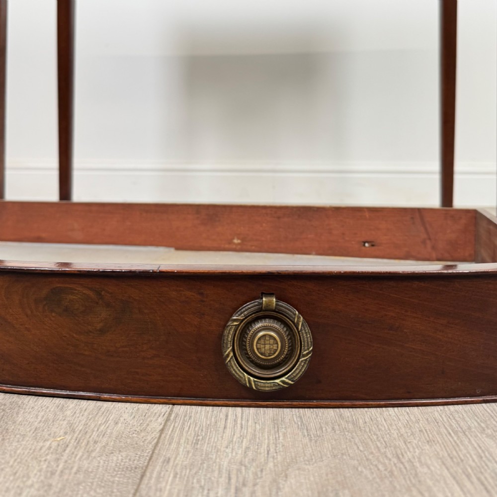  Antique 18th Century Bow Front Writing Table In Mahogany  View XI