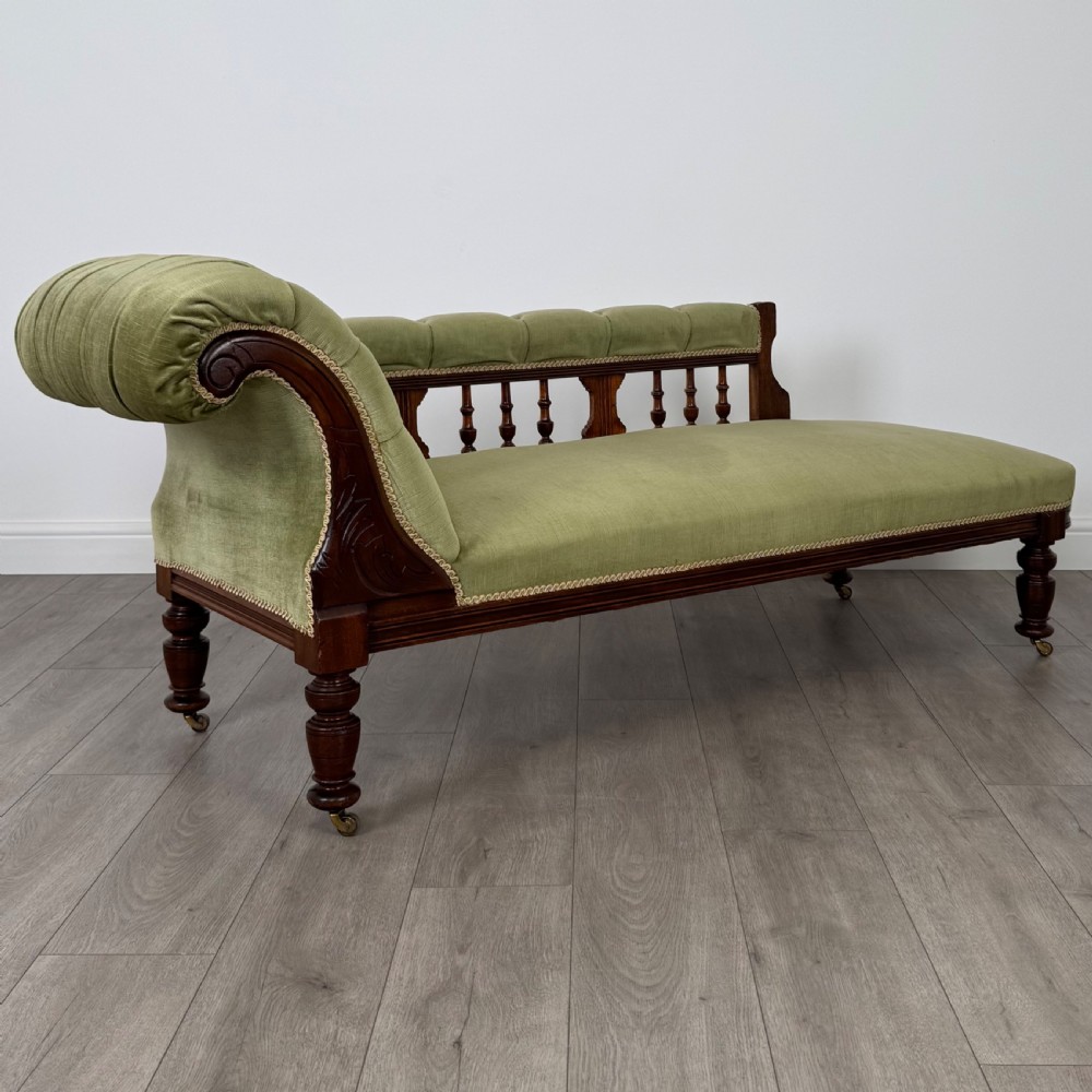 Antique 19th Century Good Quality Chaise In Mahogany  View VIII
