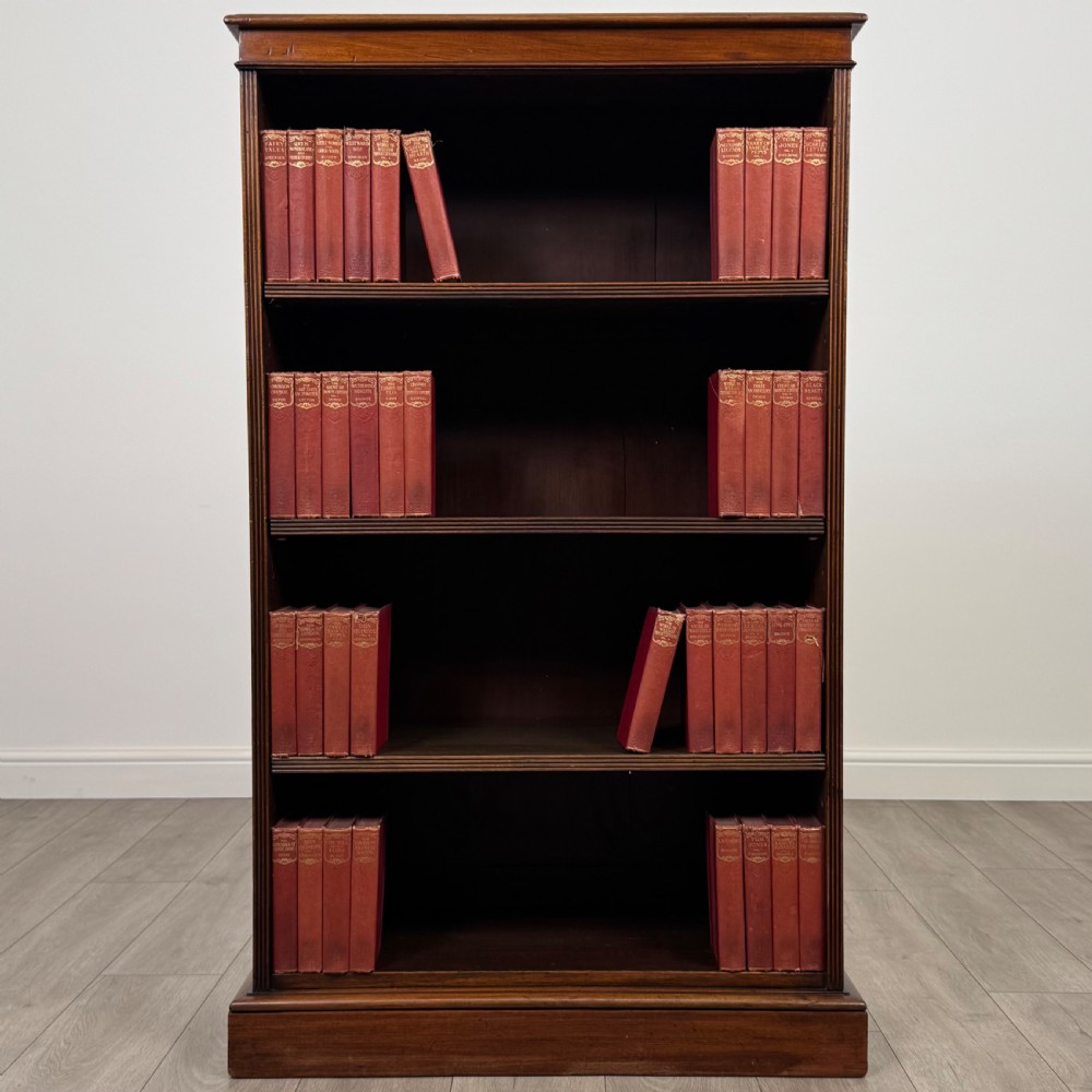  Antique 19th Century Good Quality Open Bookcase In Mahogany