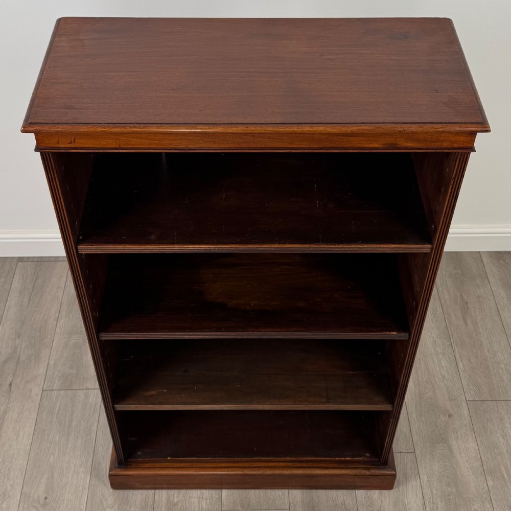  Antique 19th Century Good Quality Open Bookcase In Mahogany View X
