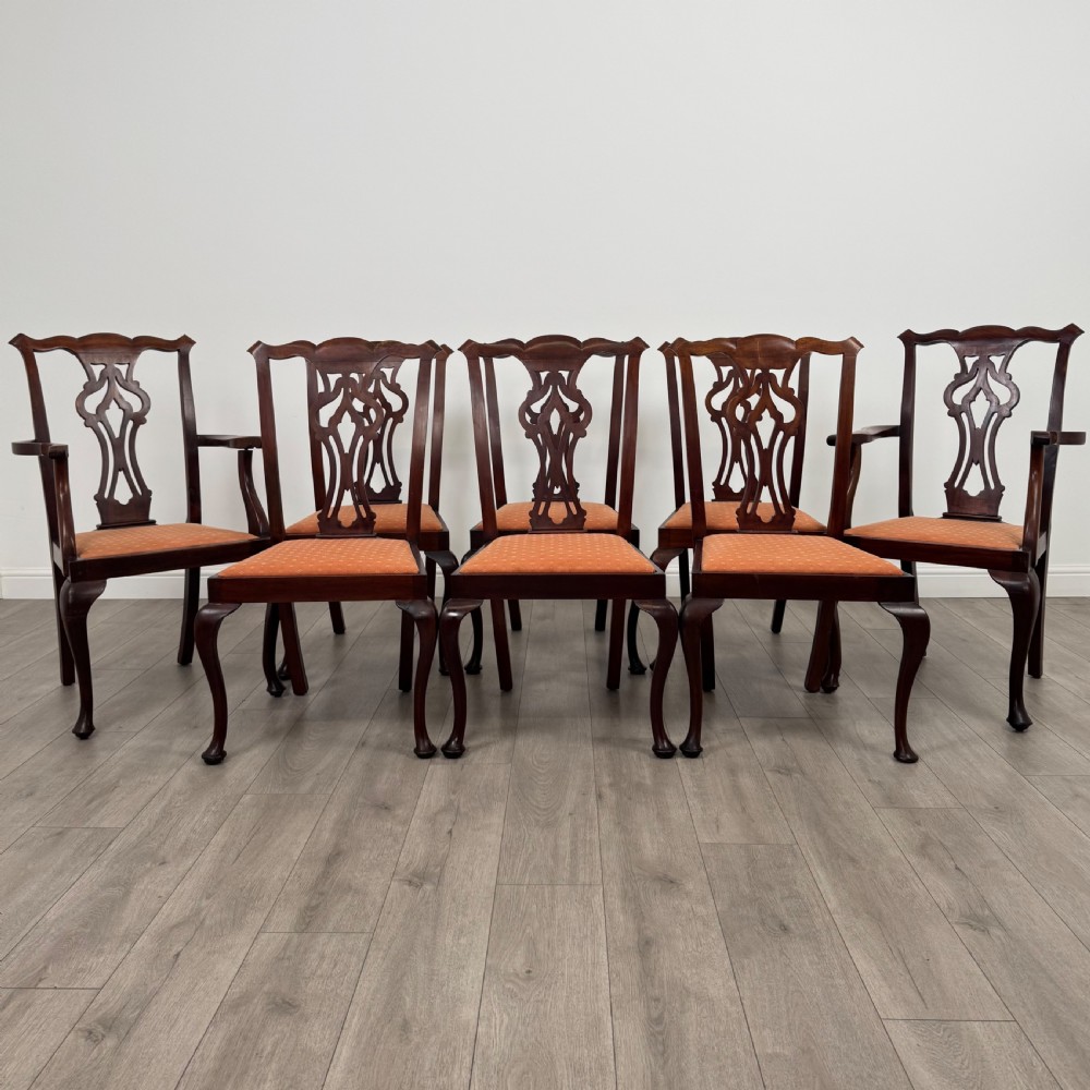 Antique 20th Century Set Of 8 Good Quality Dining Chairs