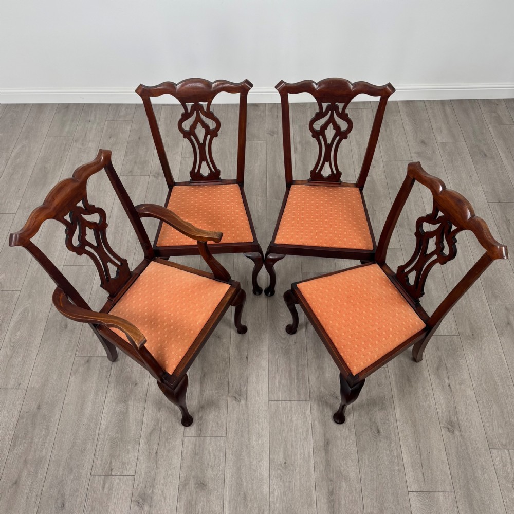 Antique 20th Century Set Of 8 Good Quality Dining Chairs View X