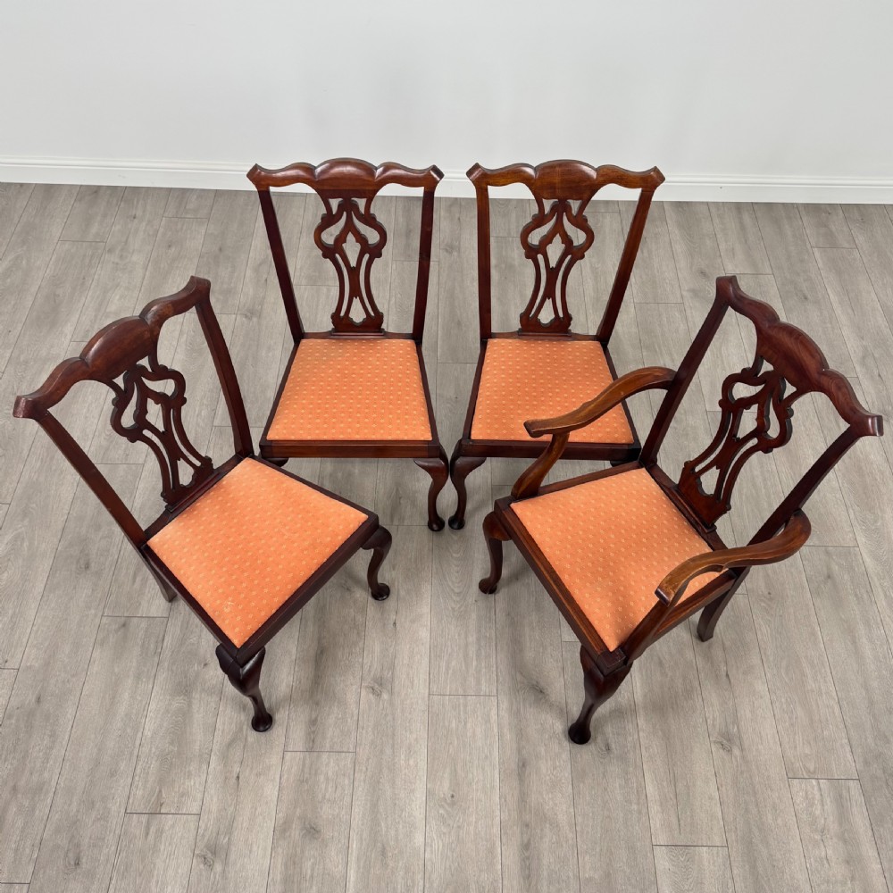 Antique 20th Century Set Of 8 Good Quality Dining Chairs View XI