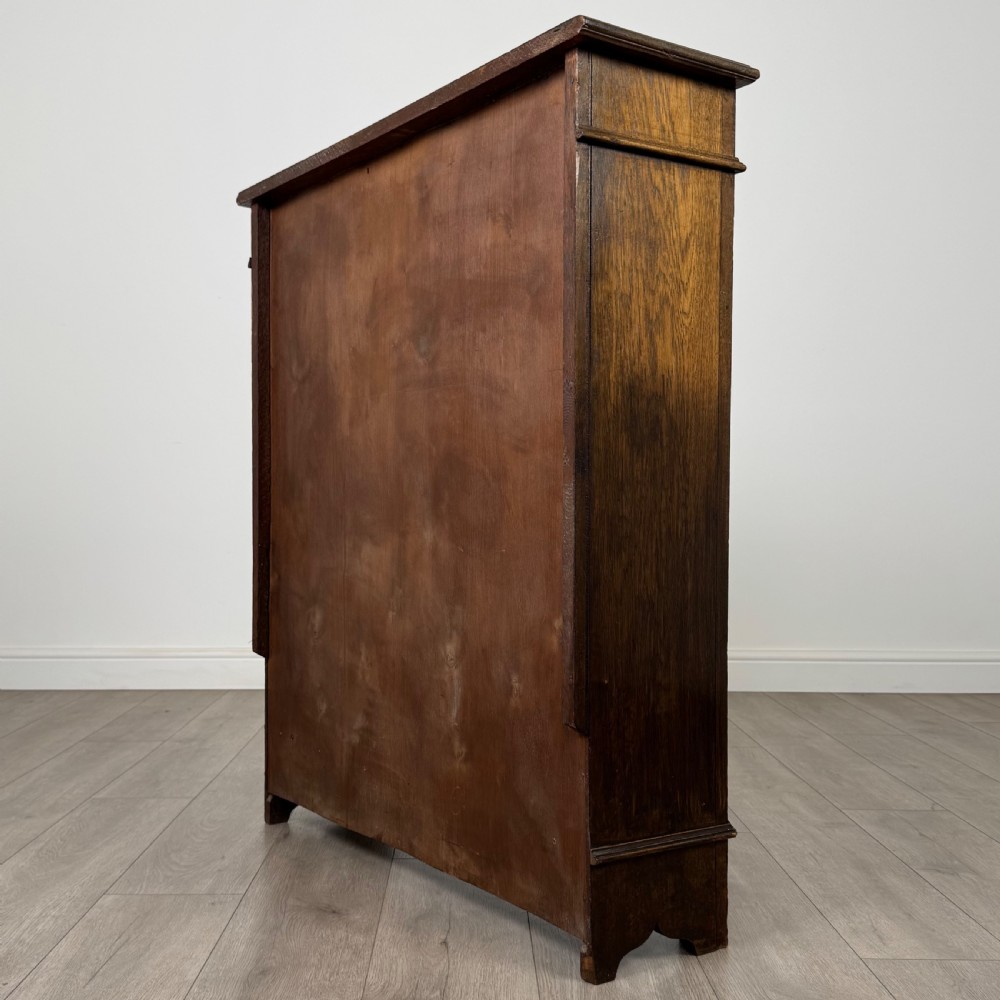 Antique 19th Century Small Carved Oak Bookcase  View VII