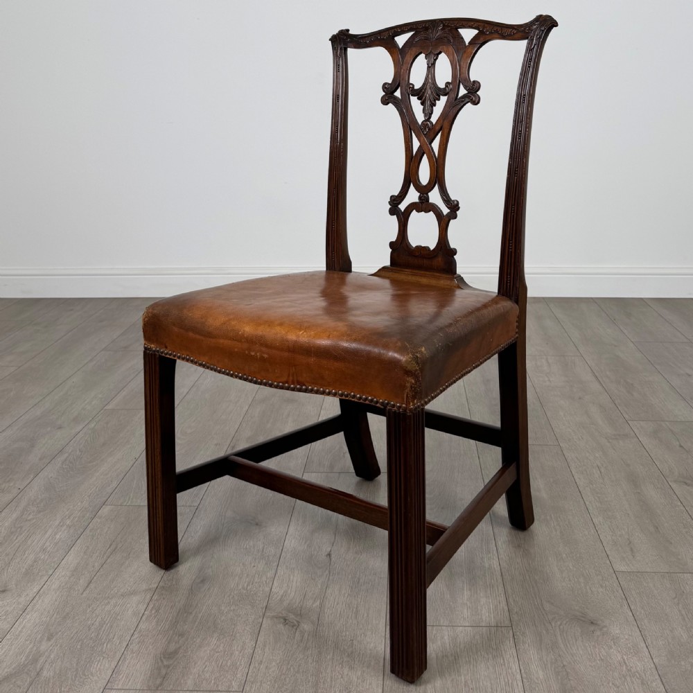 Antique 19th Century Set Of 6 Chippendale Style Dining Chairs View II