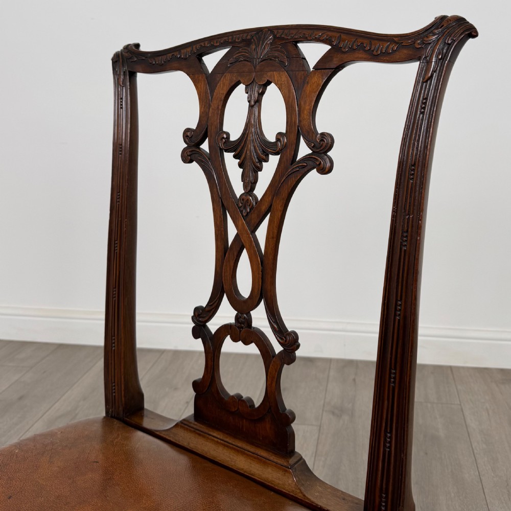 Antique 19th Century Set Of 6 Chippendale Style Dining Chairs View IV