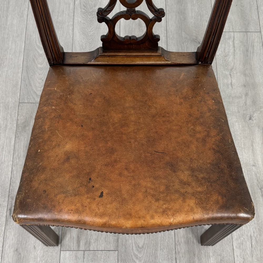 Antique 19th Century Set Of 6 Chippendale Style Dining Chairs View VI
