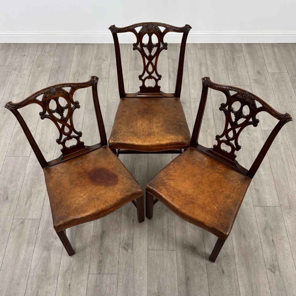 Antique 19th Century Set Of 6 Chippendale Style Dining Chairs View VIII