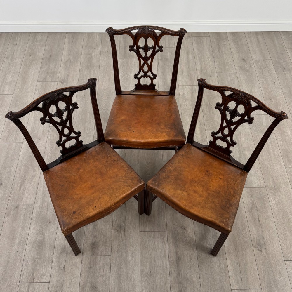 Antique 19th Century Set Of 6 Chippendale Style Dining Chairs View IX