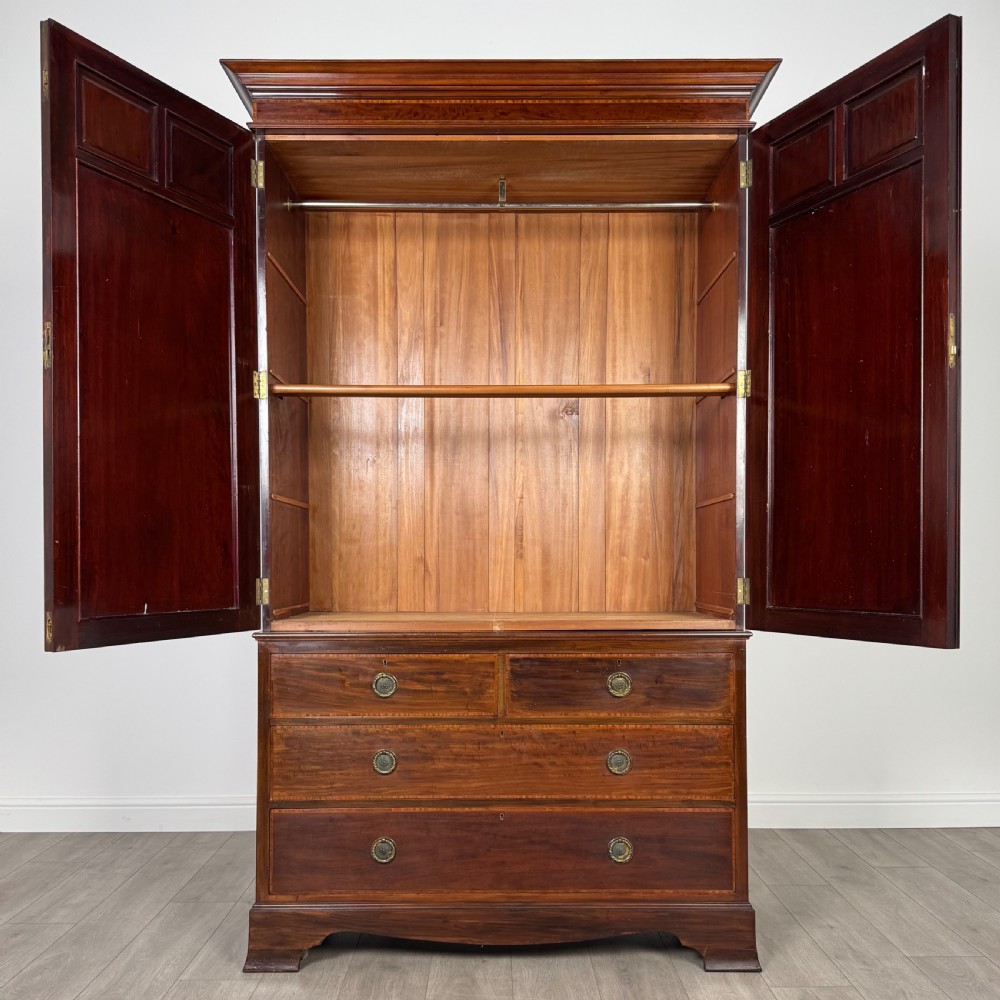 Antique 19th Century Fine Quality Linen Press Cupboard  View II