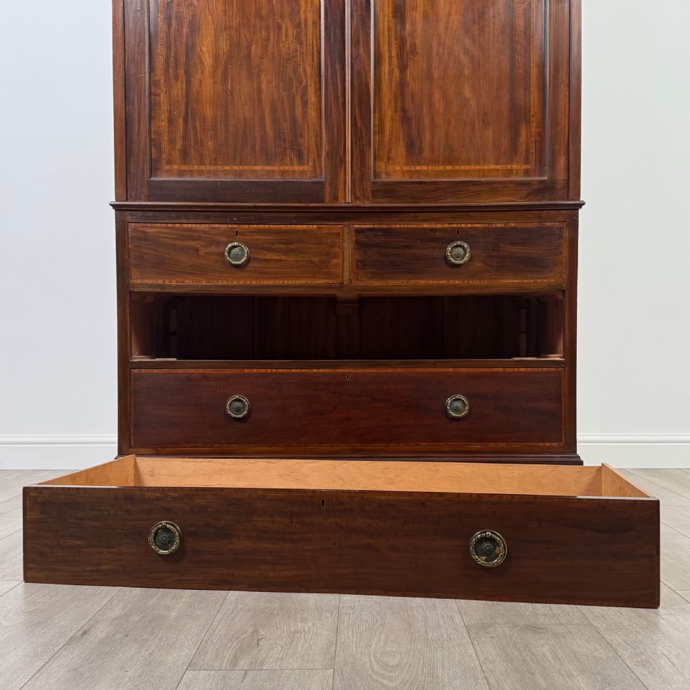 Antique 19th Century Fine Quality Linen Press Cupboard  View X