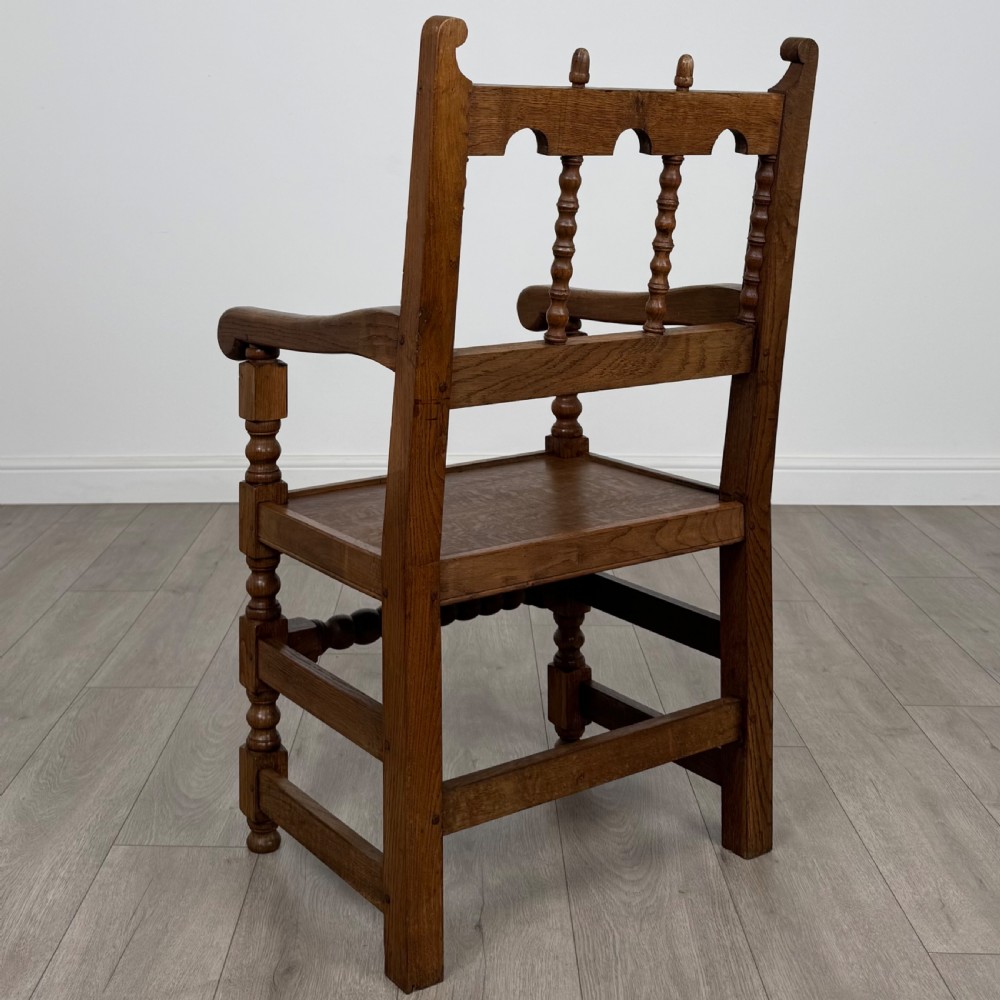  Antique 19th Century Set Of 8 Dining Chairs In Oak  View II