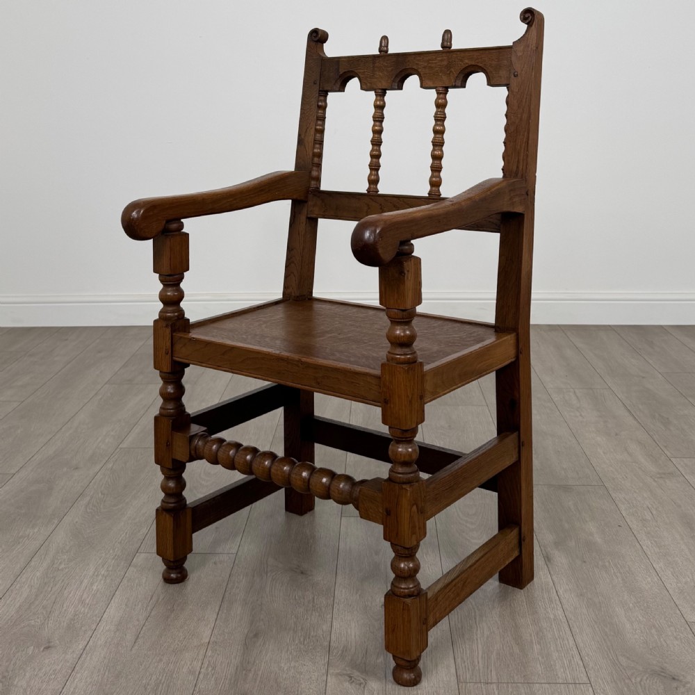  Antique 19th Century Set Of 8 Dining Chairs In Oak  View III